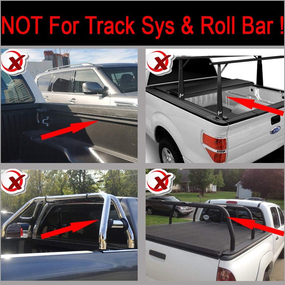 Soft Roll-Up Tonneau Cover for Chevy Silverado GMC Sierra 1500 2500HD 3500HD Fleetside Bed Z750