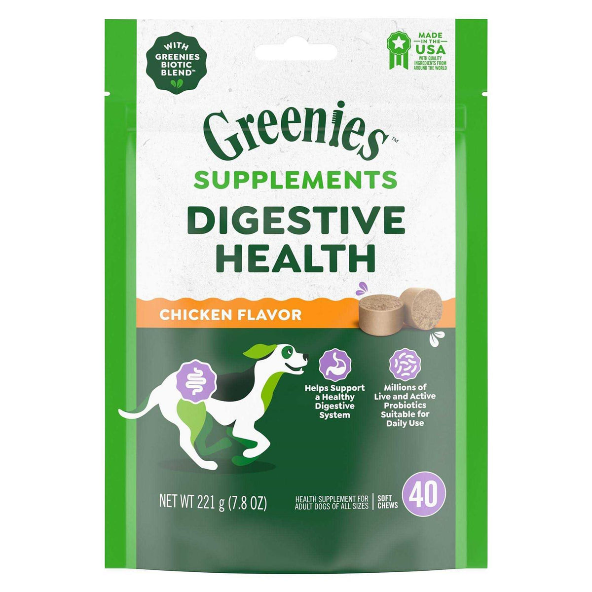 Probiotics Digestive Health Chicken Flavor Dog Supplements G978171