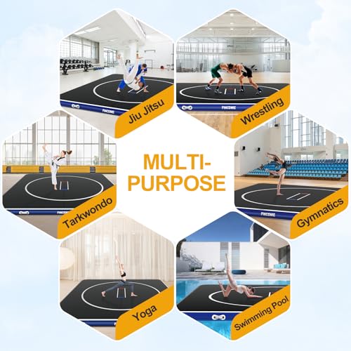 Inflatable 4" Thick Foldable Waterproof PVC Wrestling Mat T231939