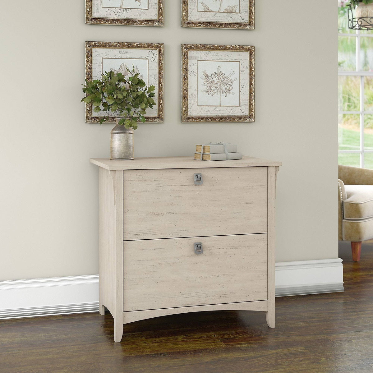 Antique White Lateral File Cabinet E801848