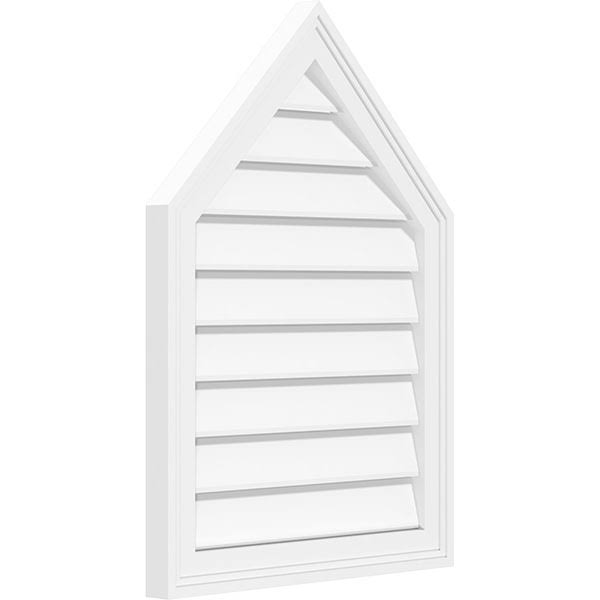 Peaked Top Surface Mount PVC Gable Vent F35026