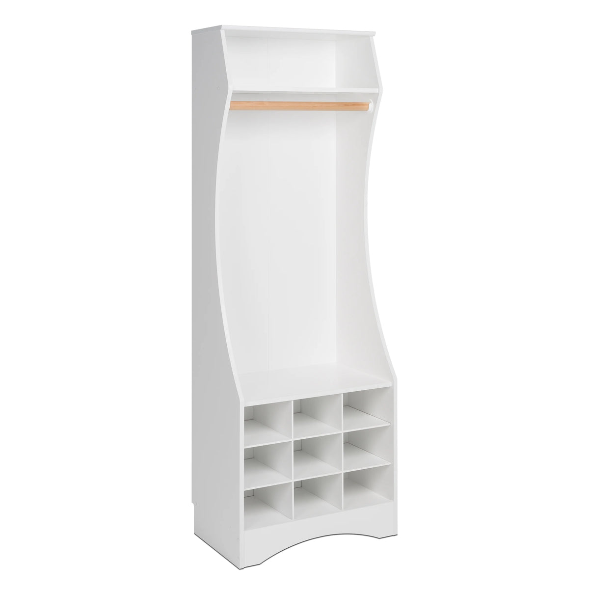 White Compact Wardrobe with Shoe Storage Z54829