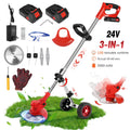 Cordless Electric Grass Trimmer & Edger 6 inch 3-in-1 Y97214
