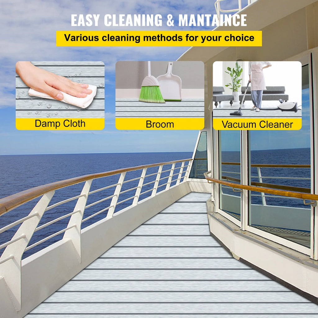 94.5 X 35.4 inch 6MM Non-Skid EVA Foam Faux Teak Boat Decking Sheet G618