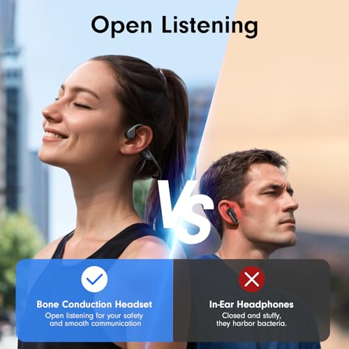 Bone Conduction Open Ear Headphones with Mic N798