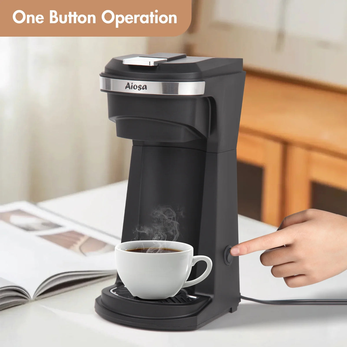 2 in 1 K Cup Coffee Maker with Single Travel Cup S791