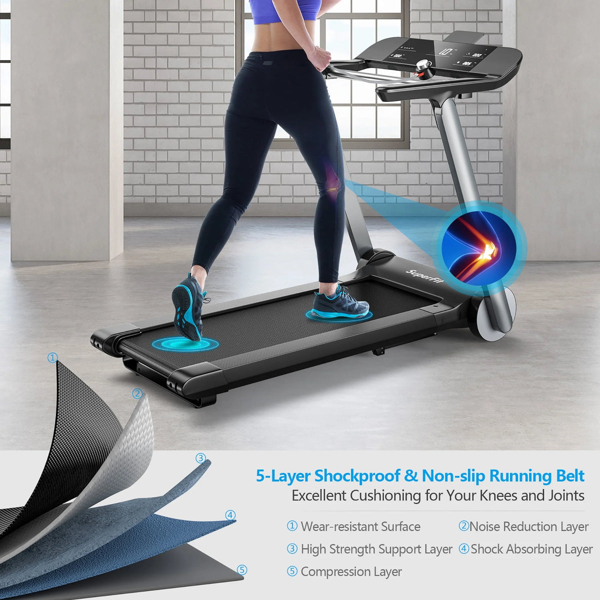 Folding Electric Treadmill J5691