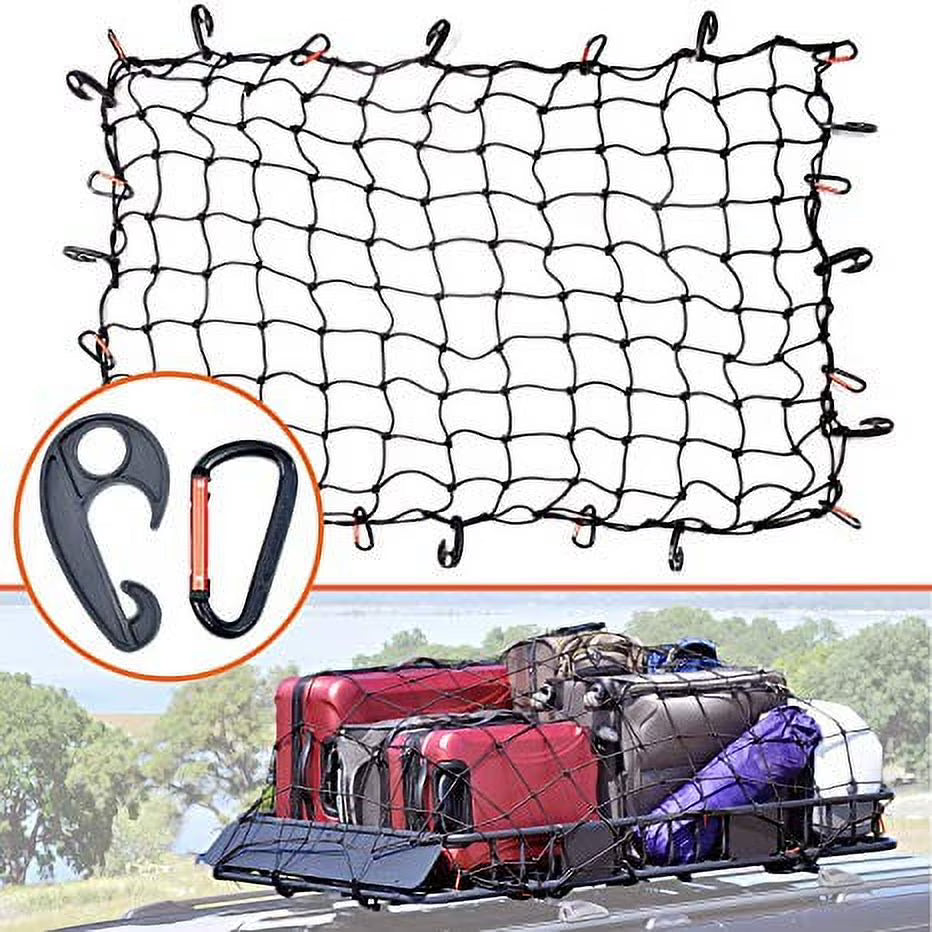 3'x4' Bungee Cargo Net with 12 Carabiners T9592
