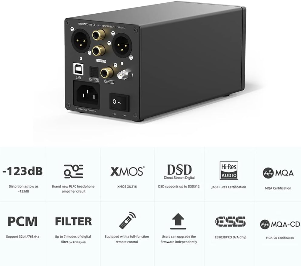 ES9038PRO XU216 MQA DAC Headphone Amplifier Y67083