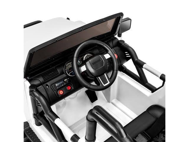 White 12V Kids Ride on Truck Car with Remote Control S473
