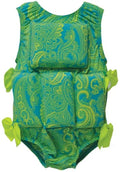 Lime Paisley Medium Swimwear Flotation Lifevest Swimsuit X955