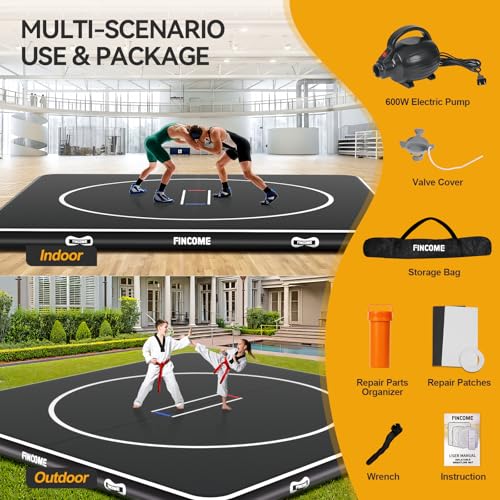 Inflatable 4" Thick Foldable Waterproof PVC Wrestling Mat T231939